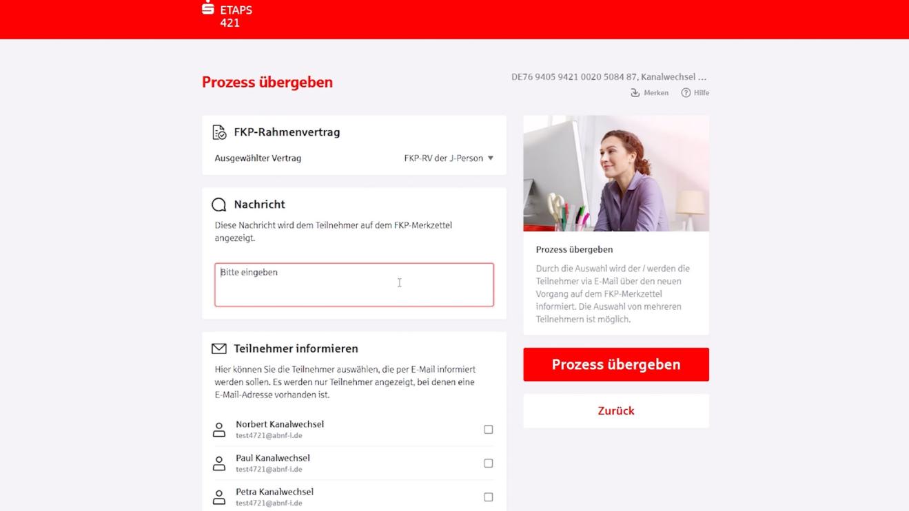 Abschluss FKP-RV über Kanalwechsel