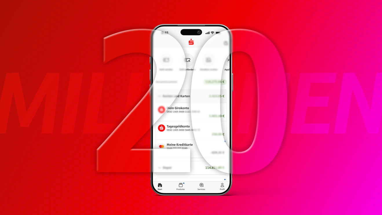 App Sparkasse 20-Millionen-Marke geknackt