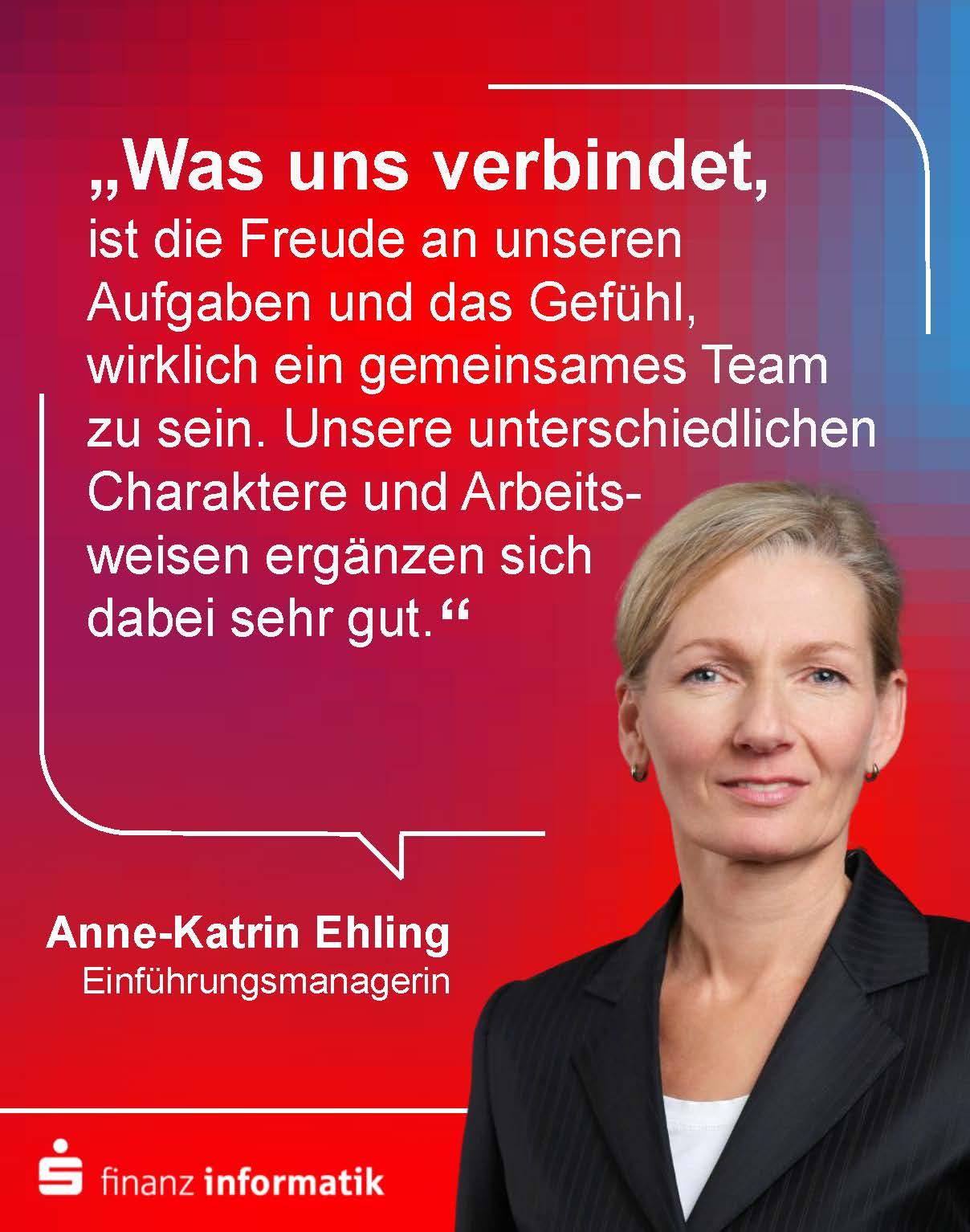 "Anne-Katrin Ehling lacht: Was uns verbindet, ist die Freude an unseren Aufgaben."