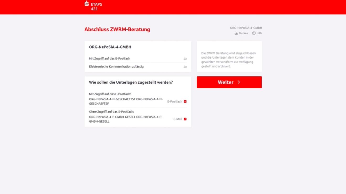 ZWRM-Beratungsworkflow für Zinsderivate – stationär