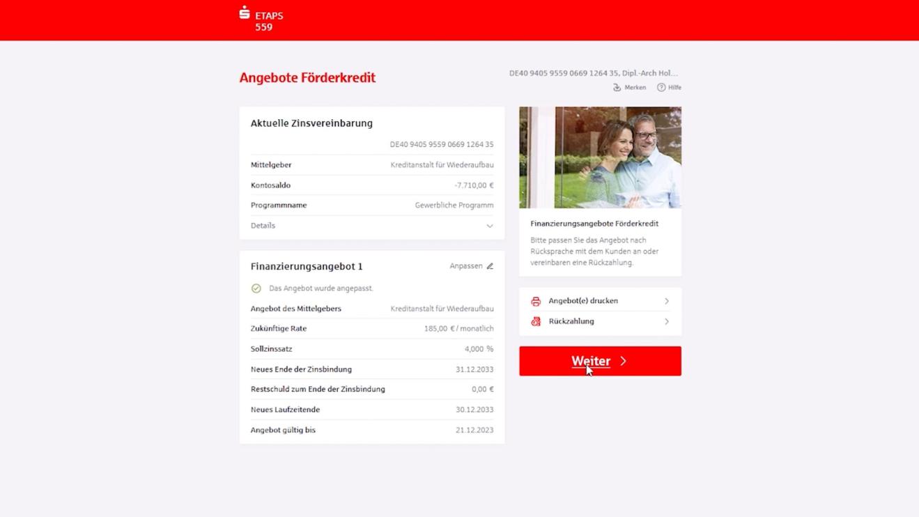 Zinsprolongation Förderkredite – medial & stationär