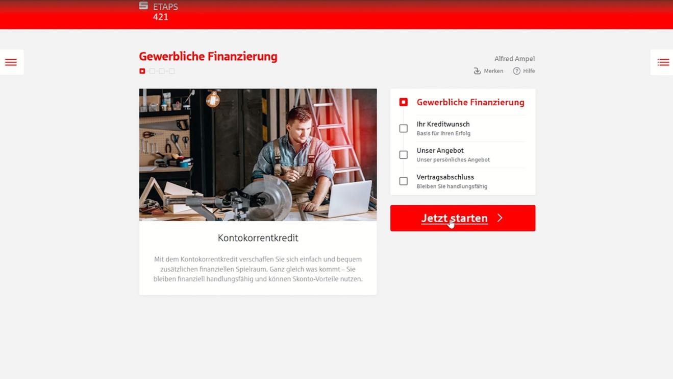 Kontokorrentkredit mit OSPlus_neo – stationär