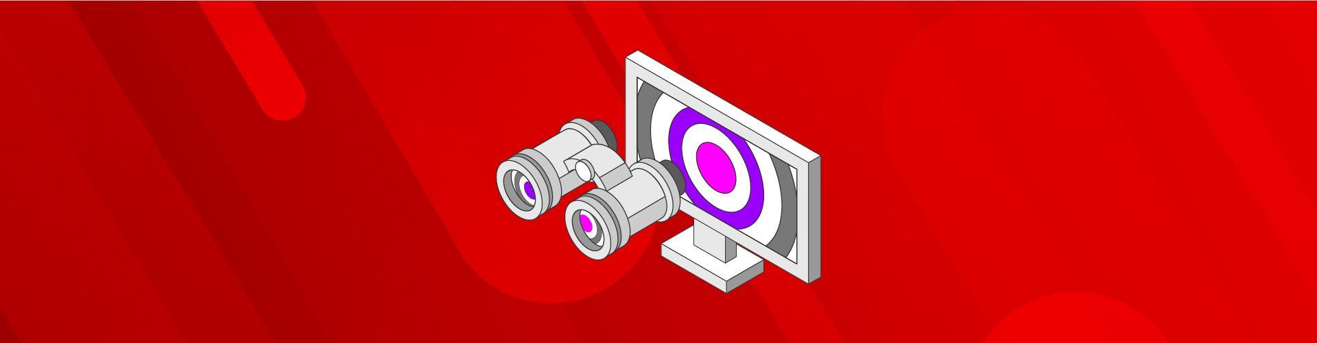 Schmuckgrafik FI-Magazin Rubrik #next Fernglas mit Bildschirm